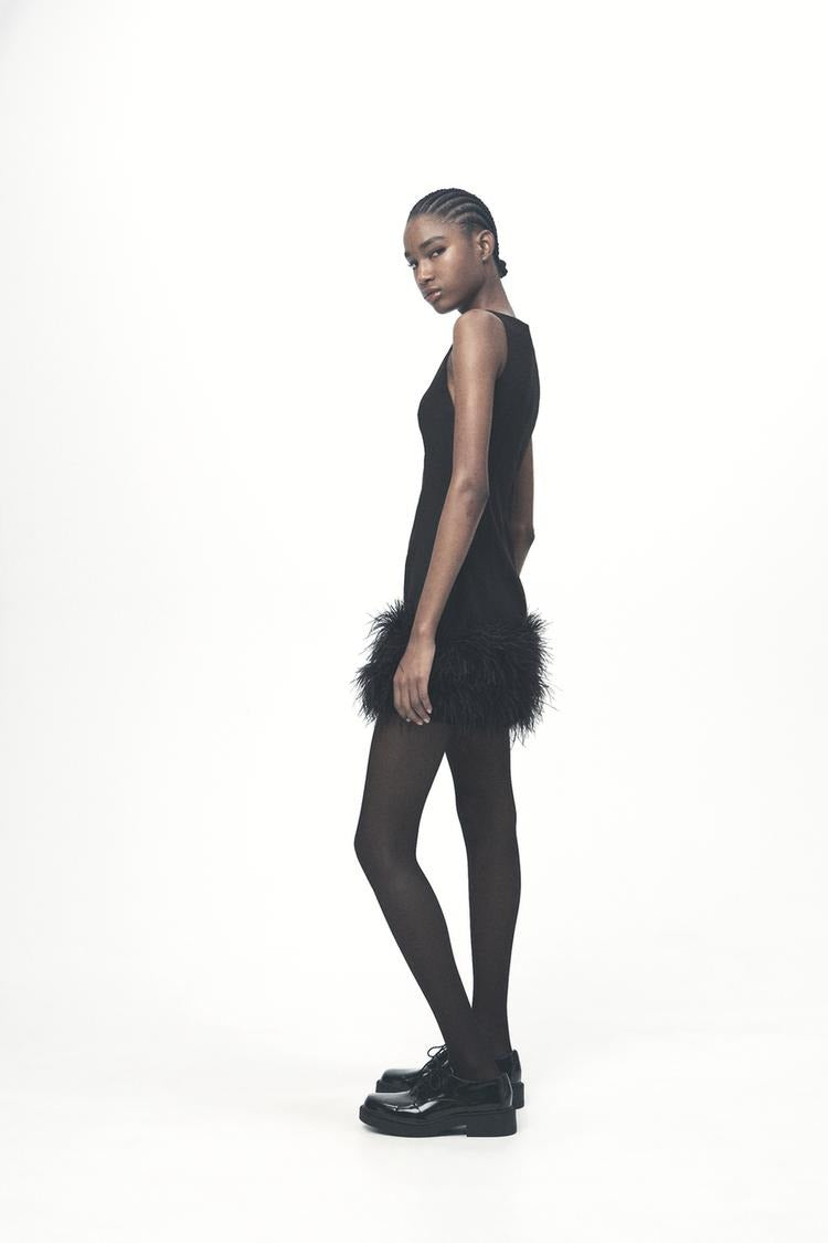 Zelorava™ - Feather Mini Dress