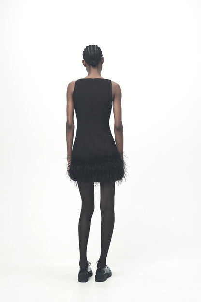 Zelorava™ - Feather Mini Dress