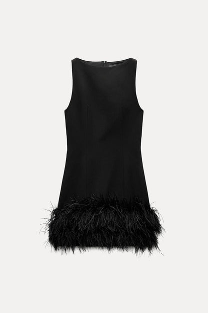 Zelorava™ - Feather Mini Dress