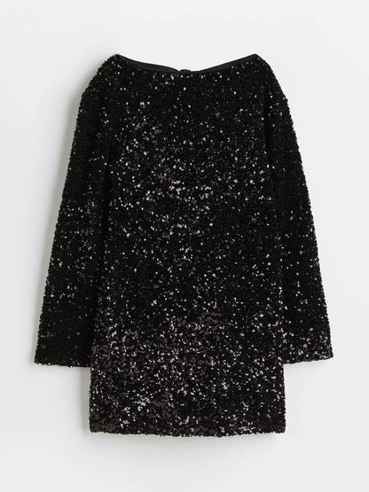 Zelorava™ - Sequin Tie-Back Mini Dress