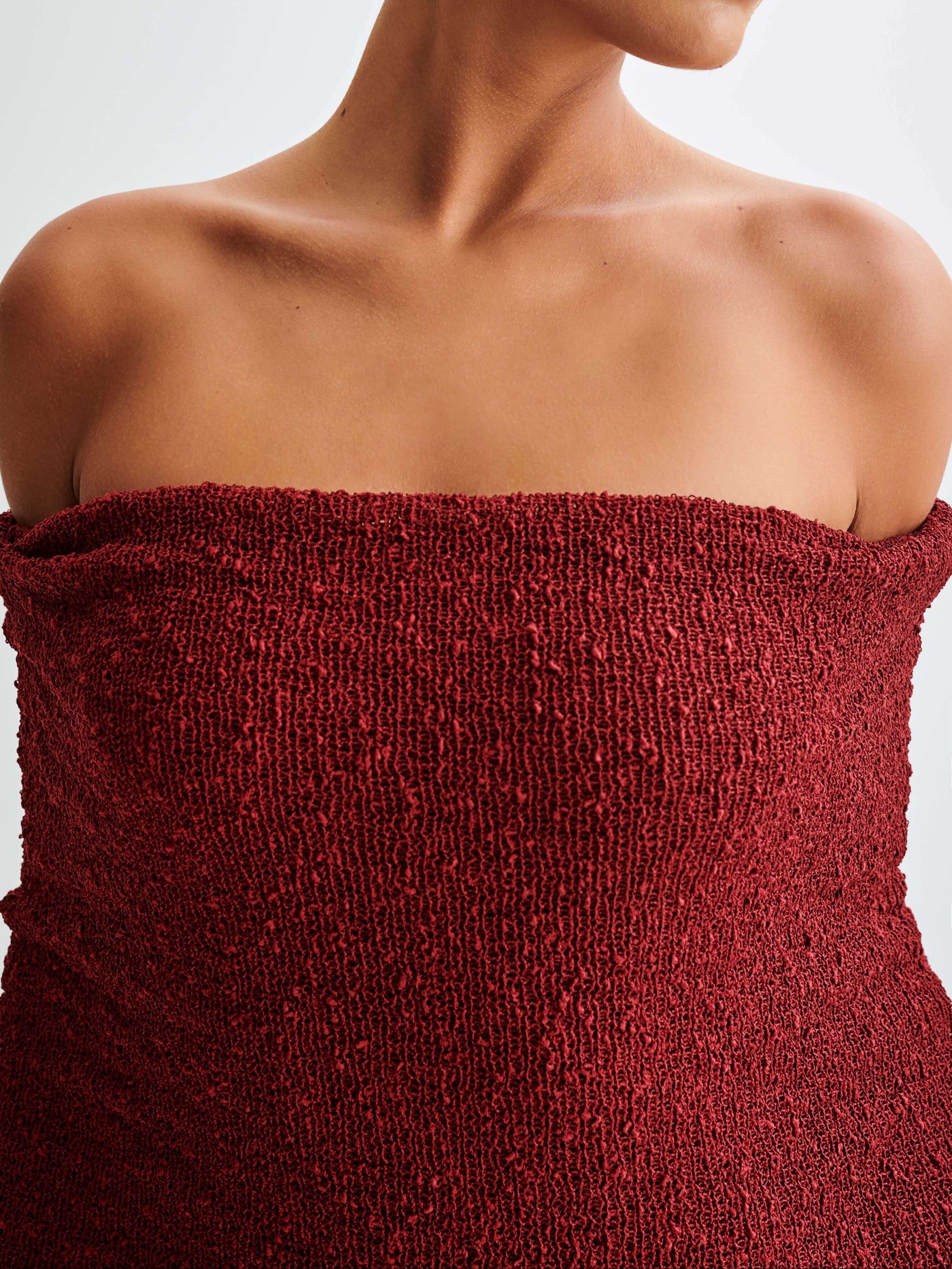 Kenvira™ - Off Shoulder Boucle Maxi Dress