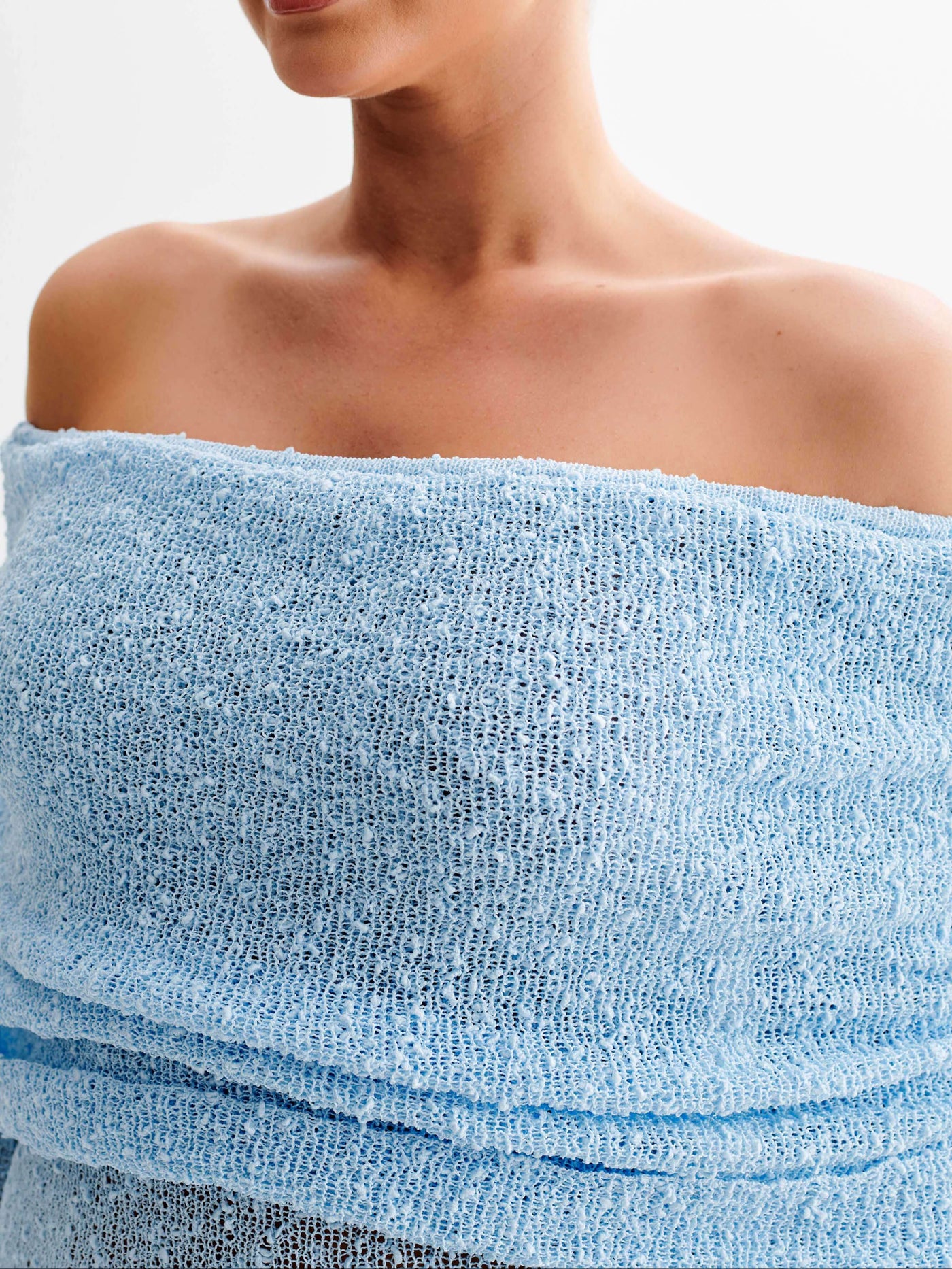 Kenvira™ - Off Shoulder Boucle Maxi Dress