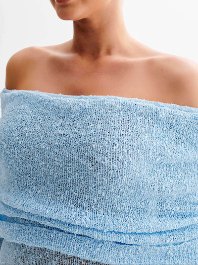 Kenvira™ - Off Shoulder Boucle Maxi Dress