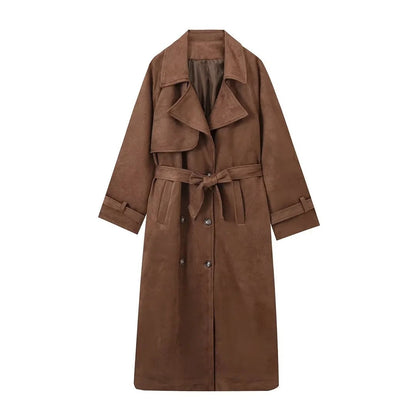 Zelorava™ - Suede Trench Coat