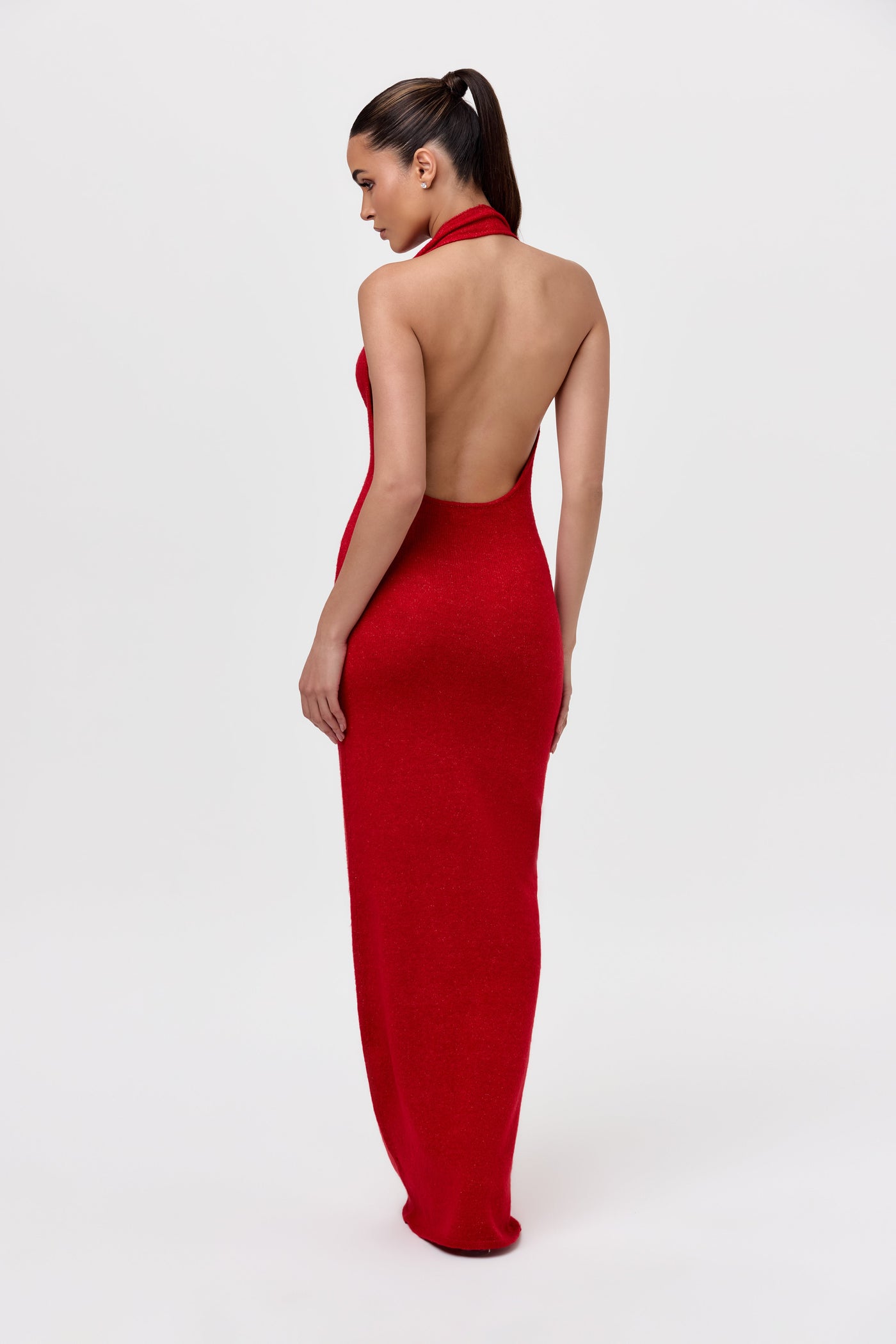 Zelorava™ - Matilda Knit Halter Maxi Dress