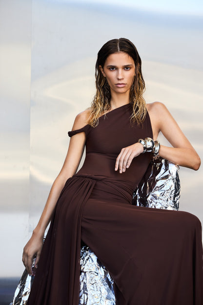 Zelorava™ - Twisted Off Shoulder Maxi Dress