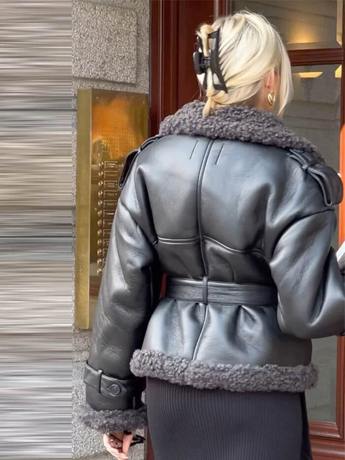 Zelorava™ - Leather Belted Jacket