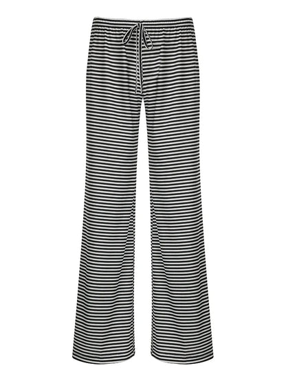 Zelorava™ - Striped Drawstring-Waist Straight Pants