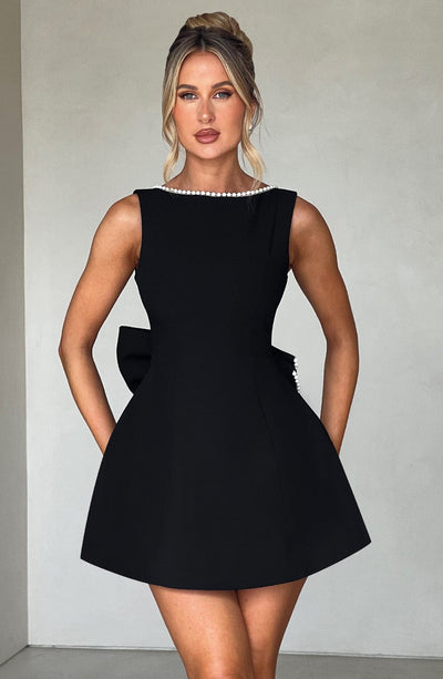 Elle™ | Pearl Bow Mini Dress