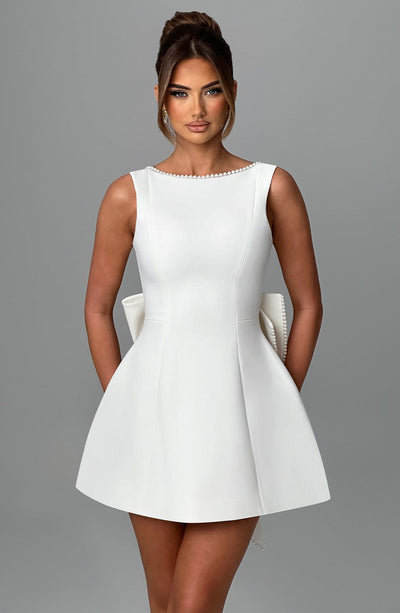 Elle™ | Pearl Bow Mini Dress